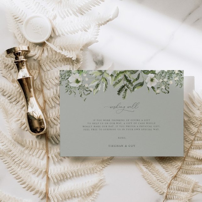 Sage Garden Gift Request Wedding Enclosure Card  (Creator Uploaded)