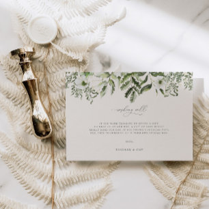 Sage Garden Gift Request Wedding Enclosure Card