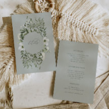 Sage Garden Wedding Info Details Enclosure Card