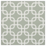 Sage Geometric Links Pattern Fabric