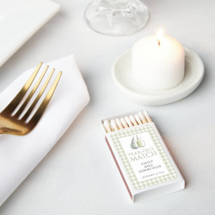 Sage Gingham Pears Pear-fect Match Wedding