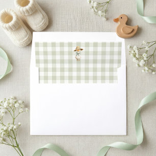 Sage Gingham Silly Goose Envelope Liner