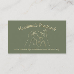 Sage Gold Beads Creation Bijouterie Business Card
