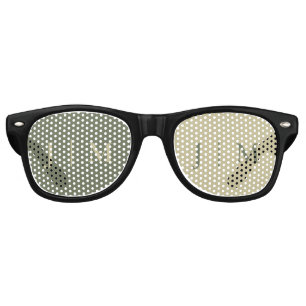 Sage Gold Party Formal Monogram Classic Wedding Retro Sunglasses
