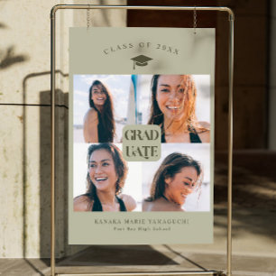 Sage Graduate Photo Collage Grad Party Sign