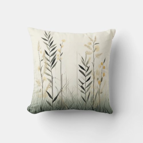 Sage Grass Throw Pillow