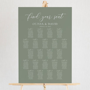 Sage Green 22 Tables Find Your Seat Seating Chart Foam Board