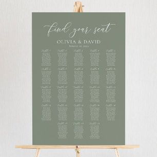 Sage Green 23 Tables Find Your Seat Seating Chart Foam Board