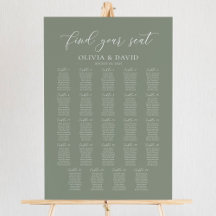 Sage Green 24 Tables Find Your Seat Seating Chart