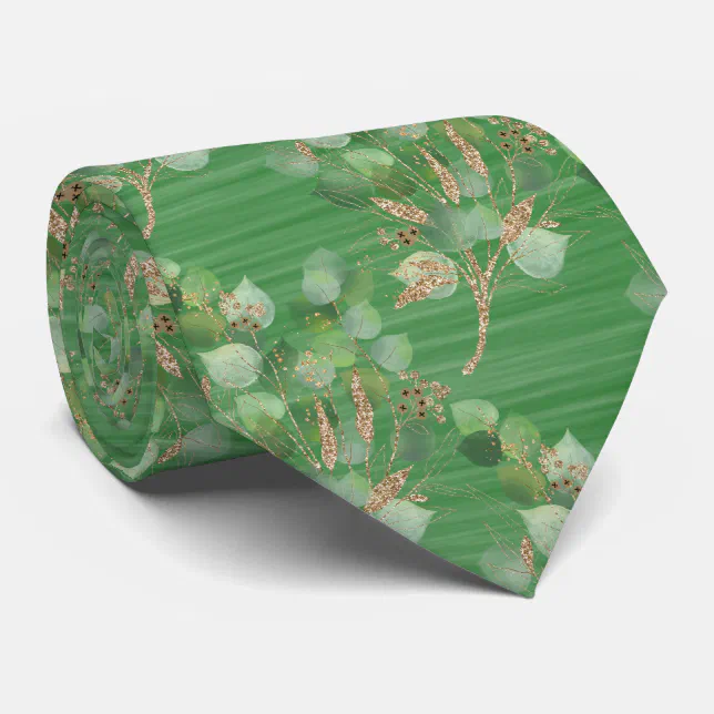 SAGE GREEN 2 BOTANICAL EUCALYPTUS MENS TIE Zazzle
