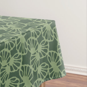 Sage Green Abstract Coral Floral Seamless Pattern Tablecloth