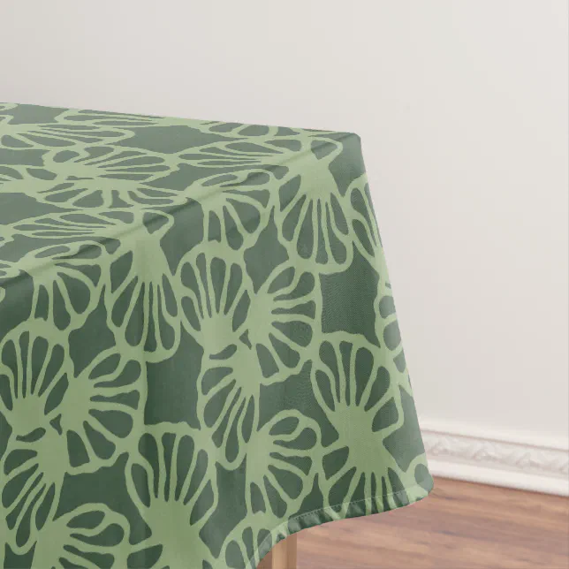 Green Tablecloth Pattern Sage Green Abstract Coral Floral Seamless Pattern Tablecloth | Zazzle