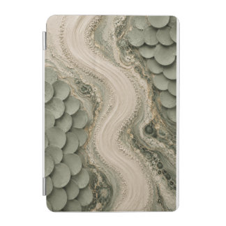 Sage Green Abstract Textured Canvas Wall Art iPad Mini Cover
