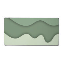 Sage Green Abstract Wave Pattern