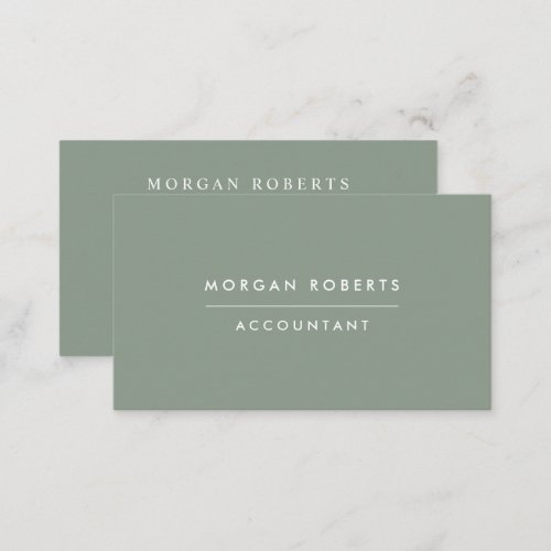 Sage Green Accountant Lawyer or Professional Business Card