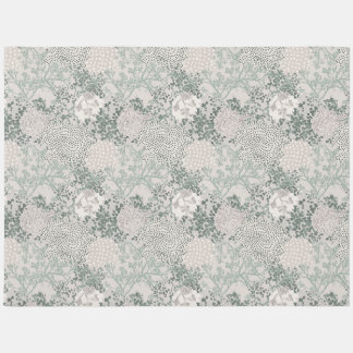 Sage Green and Beige Hydrangea Seed Abstract Rug
