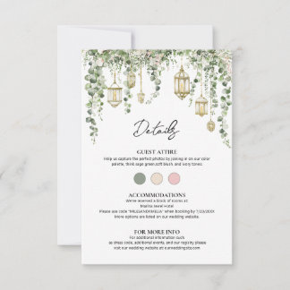 Sage Green and Blush Eucalyptus Lantern Details