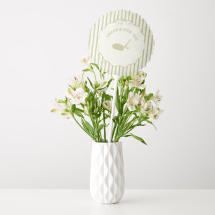 Sage Green and Cream Stripes Golf Themed Party Balloon