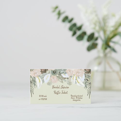 Sage Green and Cream Watercolor Roses Enclosure 