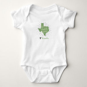 sage green baby romper