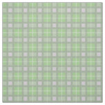 Sage green and grey tartan plaid pattern design fabric