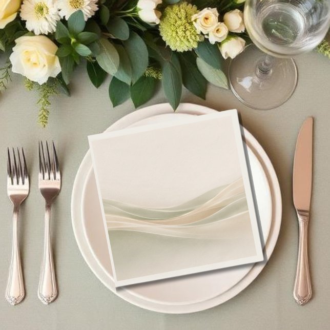 Sage Green and Ivory Napkins (Sage Green and Ivory Napkins )