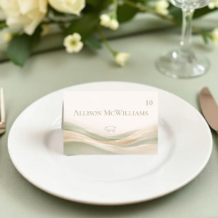 Sage Green and Ivory Wedding Place Card-Pork Table Number