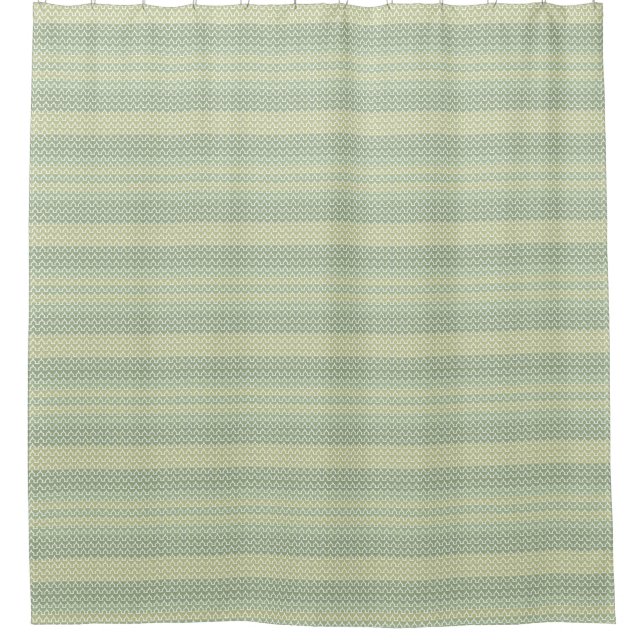 Sage Green and Lemon Summer Shower Curtain (Front)