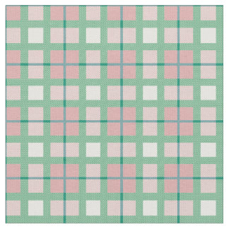Sage green and pink tartan cell pattern scottish fabric