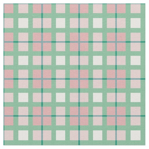 Sage green and pink tartan cell pattern scottish   fabric