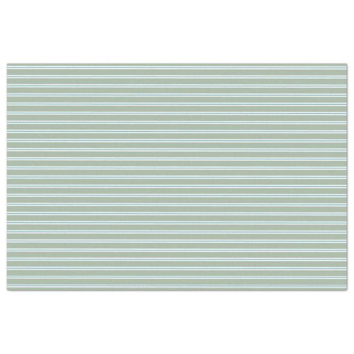 Sage Green and Turquoise Stripes Tissue Paper