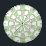 Sage Green And White Dart Board<br><div class="desc">Sage Green And White Dart Board</div>
