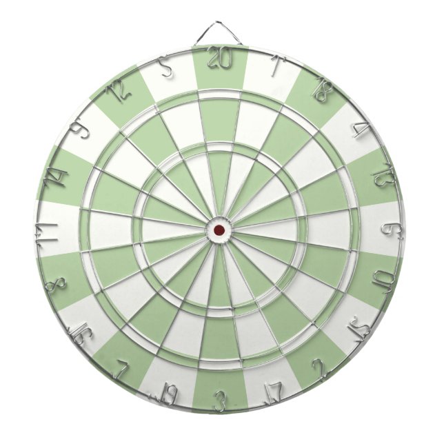 Sage Green And White Dart Board (Front)