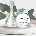 Sage Green and White Floral Love is Sweet Wedding Hershey®'s Kisses®<br><div class="desc">Custom-designed wedding chocolate candy favors featuring "love is sweet" modern elegant sage green and white floral design.</div>