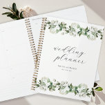 Sage Green and White Floral Wedding Planner<br><div class="desc">Custom-designed wedding planner featuring delicate calligraphy with elegant sage green and white floral design.</div>