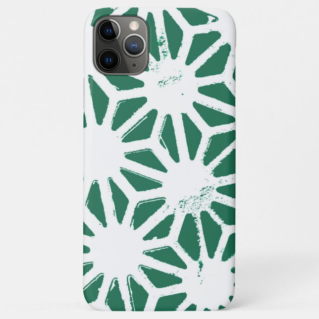 Sage green and white geometric pattern Case-Mate iPhone case (Back)