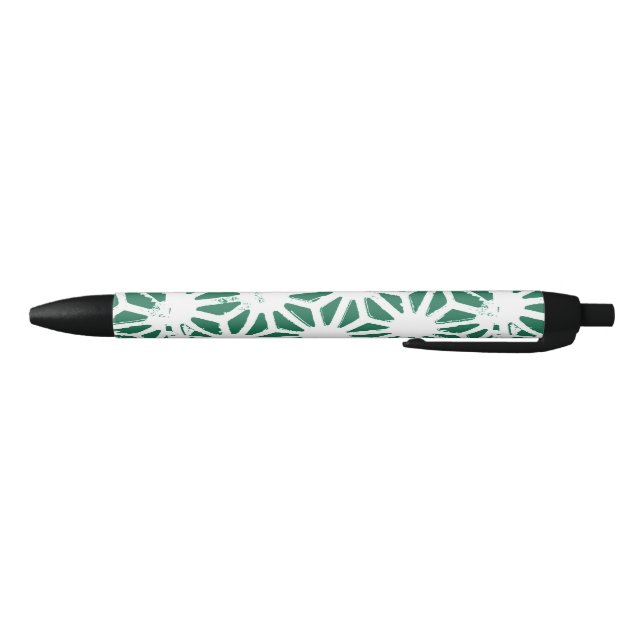 Sage green and white geometric pattern pen (Bottom)
