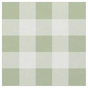 Green Check Fabric | Zazzle