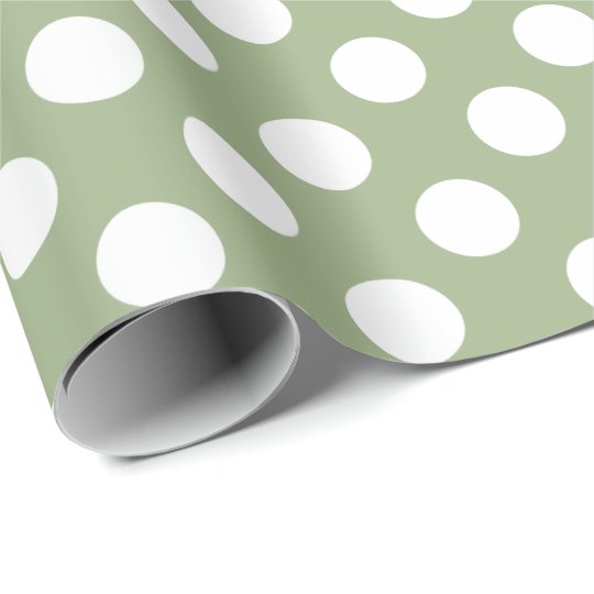 sage green polka dots