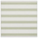 Sage Green and White Ticking Stripes Fabric