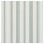 Sage Green and White Ticking Stripes Fabric