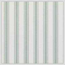 Sage Green and White Ticking Stripes Fabric