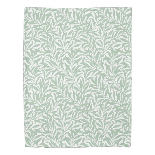 Sage Green and White Willow Bough Duvet Cover