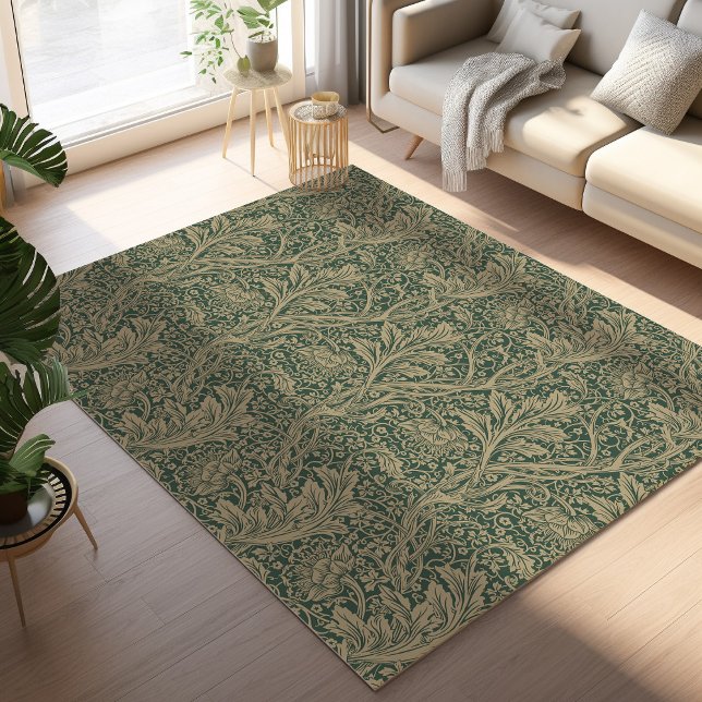 Sage Green Arcadia Pattern William Morris Rug (Creator Uploaded)