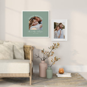 Sage green arch photo wedding gift home decor print