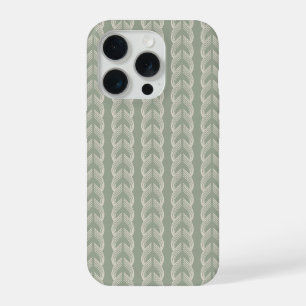Sage Green Art Deco Arch Luxury Pattern iPhone 15 Pro Case
