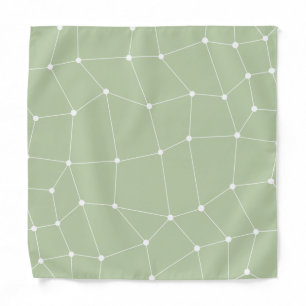 Sage Green Art Design Pillow Case Bandana
