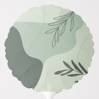 Sage Green Art Line Balloon