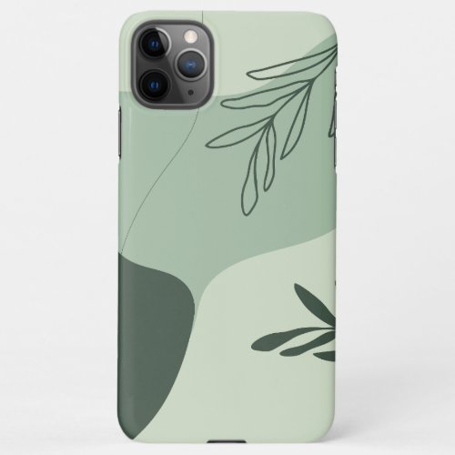 Sage Green Art Line iPhone 11Pro Max Case