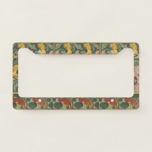 Sage Green Art Nouveau Hoopoe Butterfly Art License Plate Frame